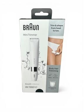 2/$40 Braun Mini Trimmer Kit Smooth Collection Body Hair Wet & Dry Grooming 4mm